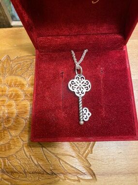 James Avery Sterling Silver Key on Heavy chain